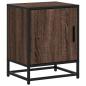 Preview: Nachttisch Braun Eichen-Optik 40x31x50 cm Holzwerkstoff Metall