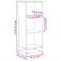 Preview: Bücherregal Grau Sonoma 40x35x107,5 cm Holzwerkstoff