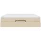 Preview: Ottoman-Bett mit Matratze Creme 180x200 cm Stoff