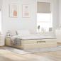 Preview: Ottoman-Bett mit Matratzen Creme 200x200 cm Stoff