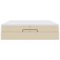 Preview: Ottoman-Bett mit Matratzen Creme 200x200 cm Stoff