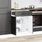 Preview: Küchenunterschrank Kalmar Schwarz Holzwerkstoff