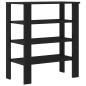 Preview: Schuhregal Schwarz 61x32x70 cm Holzwerkstoff