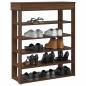 Preview: ARDEBO.de - Schuhregal Braun Eichen-Optik 80x30x98 cm Holzwerkstoff