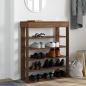 Preview: Schuhregal Braun Eichen-Optik 80x30x98 cm Holzwerkstoff