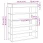 Preview: Schuhregal Braun Eichen-Optik 80x30x98 cm Holzwerkstoff