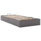 Preview: Ottoman-Bett ohne Matratze Grau 90x200 cm Kunstleder