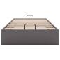 Preview: Ottoman-Bett ohne Matratze Grau 90x200 cm Kunstleder