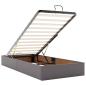 Preview: Ottoman-Bett ohne Matratze Grau 90x190 cm Kunstleder