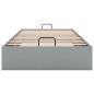 Preview: Ottoman-Bett ohne Matratze Hellgrau 80x200 cm Stoff