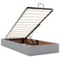 Preview: Ottoman-Bett ohne Matratze Hellgrau 80x200 cm Stoff