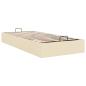 Preview: Ottoman-Bett ohne Matratze Creme 90x200 cm Stoff