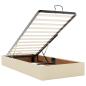 Preview: Ottoman-Bett ohne Matratze Creme 90x200 cm Stoff