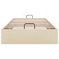 Preview: Ottoman-Bett ohne Matratze Creme 80x200 cm Stoff