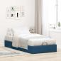 Preview: Ottoman-Bett ohne Matratze Blau 90x190 cm Stoff