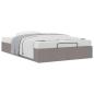 Preview: Ottoman-Bett ohne Matratze Taupe 120x190 cm Stoff