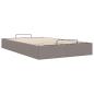 Preview: Ottoman-Bett ohne Matratze Taupe 120x190 cm Stoff