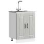 Preview: ARDEBO.de - Spülenunterschrank Kalmar Grau Sonoma 60x46x81,5 cm