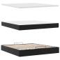 Preview: Ottoman-Bett mit Matratze Schwarz 180x200 cm Kunstleder