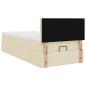 Preview: Ottoman-Bett mit Matratze Creme 80x200 cm Stoff