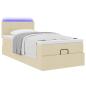 Preview: Ottoman-Bett mit Matratze Creme 80x200 cm Stoff