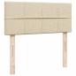 Preview: Ottoman-Bett mit Matratze Creme 120x190 cm Stoff