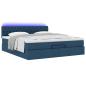 Preview: Ottoman-Bett mit Matratze Blau 180x200 cm Stoff