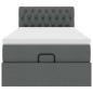 Preview: Ottoman-Bett mit Matratze Dunkelgrau 80x200 cm Stoff
