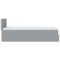 Preview: Ottoman-Bett mit Matratze Hellgrau 80x200 cm Stoff