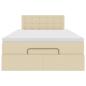 Preview: Ottoman-Bett mit Matratze Creme 120x200 cm Stoff
