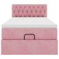 Preview: Ottoman-Bett mit Matratze Rosa 80x200 cm Samt