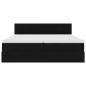Preview: Ottoman-Bett mit Matratzen Schwarz 160x200 cm Samt