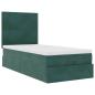 Preview: Ottoman-Bett mit Matratzen Dunkelgrün 90x200 cm Samt