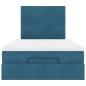 Preview: Ottoman-Bett mit Matratzen Dunkelblau 120x200 cm Samt