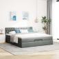 Preview: Ottoman-Bett mit Matratze Dunkelgrau 160x200 cm Stoff