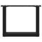 Preview: Couchtischbeine U-Form 2 Stk. Schwarz 30x(30-31) cm Stahl