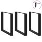 Preview: Couchtischbeine U-Form 3 Stk. Schwarz 80x(72-73) cm Stahl