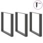 Preview: Couchtischbeine U-Form 3 Stk. Anthrazit 90x(72-73) cm Stahl