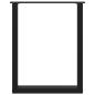 Preview: Couchtischbeine U-Form 2 Stk. Schwarz 60x(72-73) cm Stahl
