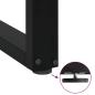 Preview: Couchtischbeine U-Form 2 Stk. Schwarz 60x(72-73) cm Stahl