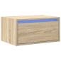 Preview: Wand-Nachttisch mit LED-Leuchten Sonoma-Eiche