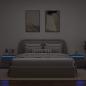 Preview: Wand-Nachttische mit LED-Leuchten 2 Stk. Grau Sonoma