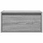 Preview: Wand-Nachttische mit LED-Leuchten 2 Stk. Grau Sonoma