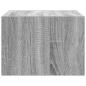 Preview: Wand-Nachttische mit LED-Leuchten 2 Stk. Grau Sonoma