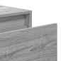 Preview: Wand-Nachttische mit LED-Leuchten 2 Stk. Grau Sonoma