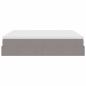 Preview: Ottoman-Bett mit Matratze Taupe 160x200 cm Stoff