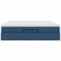 Preview: Ottoman-Bett mit Matratze Blau 160x200 cm Stoff