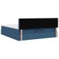 Preview: Ottoman-Bett mit Matratze Blau 160x200 cm Stoff