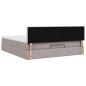 Preview: Ottoman-Bett mit Matratze Taupe 160x200 cm Stoff
