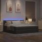 Preview: Ottoman-Bett mit Matratze Taupe 160x200 cm Stoff